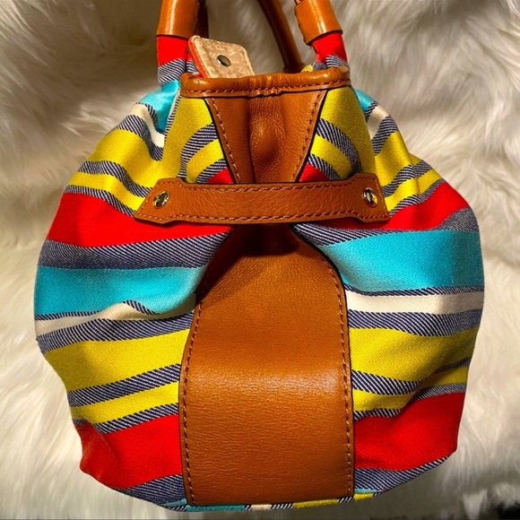 kate spade Key West multicolored striped shoulder bag satchel - Picture 10 of 11